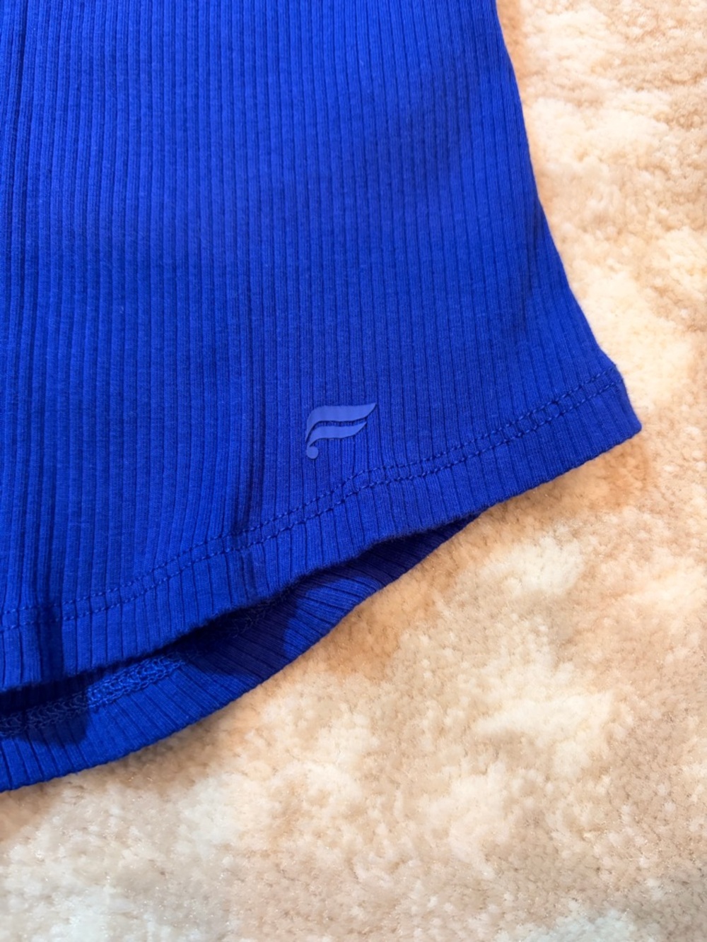 Fabletics Cobalt Ribbed Racerback Tank - Picture 2 of 5